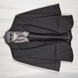 LC Lauren Conrad | Blazer Jacket Knit 3/4 Sleeves Gray  Open Front- Size 6